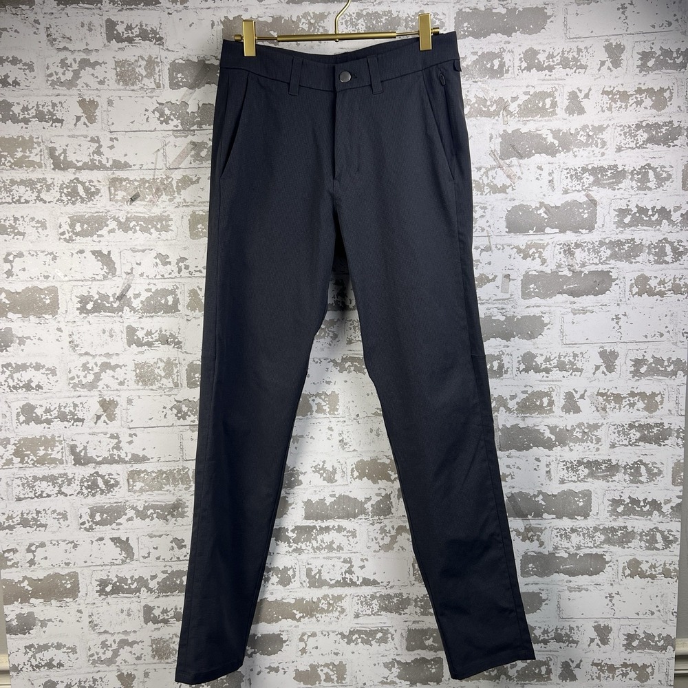 Lululemon Commission Slim-Fit Men 28X30 Warpstreme Dark Gray Pants Ripstop